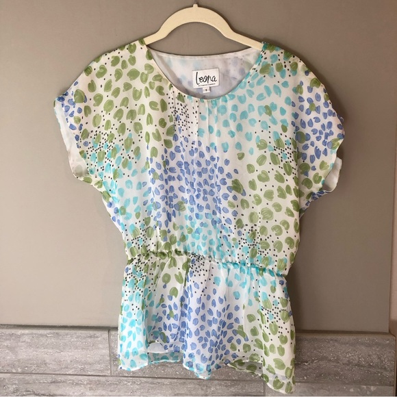 Leona Silk Print Top - Picture 1 of 4